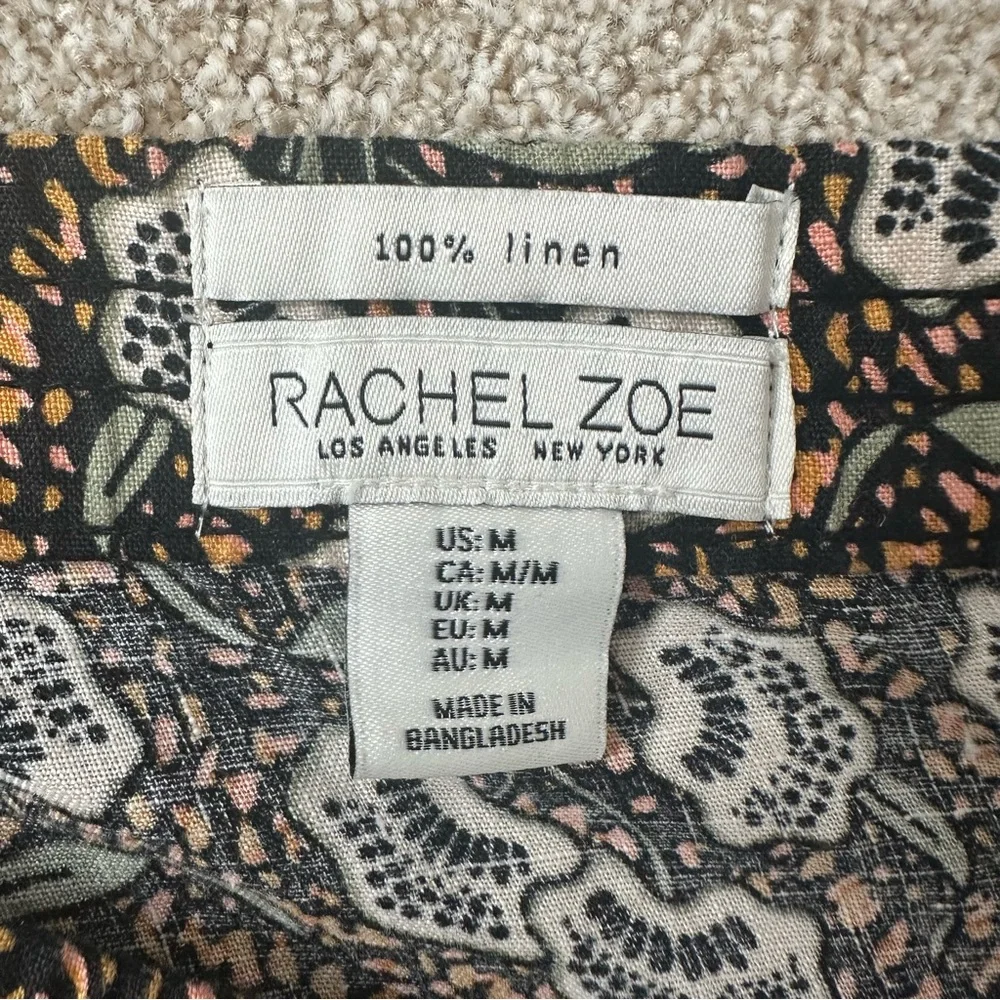Rachel Zoe Linen Floral Skirt Size Medium